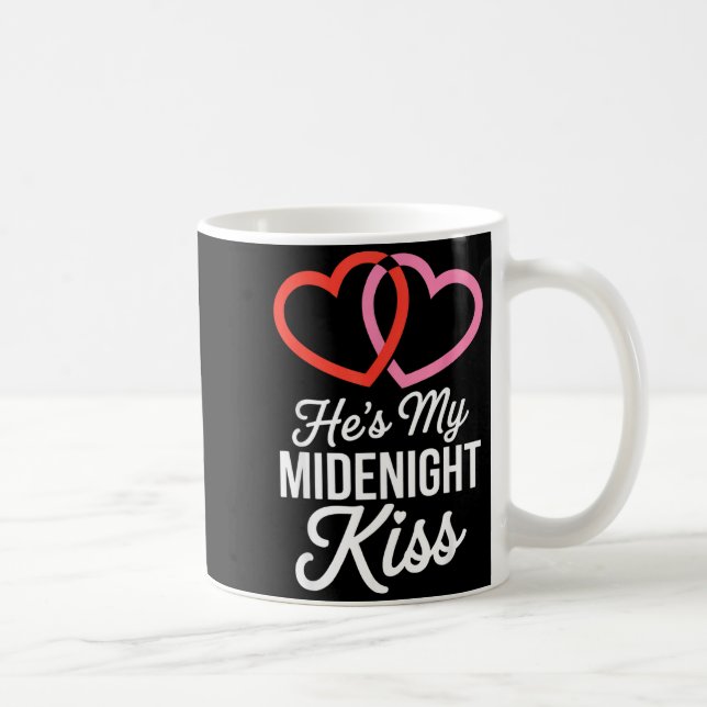 He's My Midnight Kiss Happy New Year Matching Coup Coffee Mug (Right)