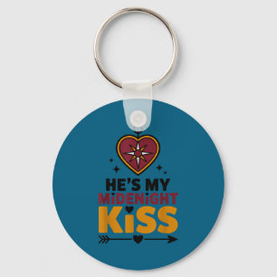 He's My Midnight Kiss Happy New Year Matching Coup Key Ring