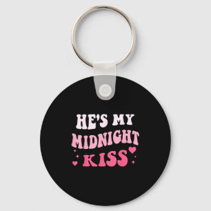 Hes My Midnight Kiss Saying Romantic Couple New Ye Key Ring