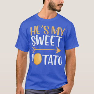 He's My Sweet Potato Funny Thanksgiving Couple Mat T-Shirt
