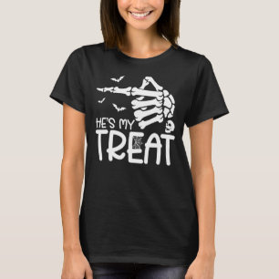 He's My Treat and She's My Trick Couples Skeleton T-Shirt