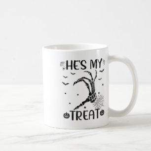 Hes My Treat Matching Couples Skeleton Halloween C Coffee Mug