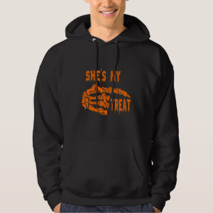 he's my treat she's my trick halloween matching se hoodie