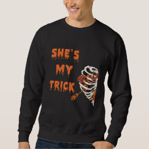 He's My Treat She's My Trick Halloween Matching Se Sweatshirt