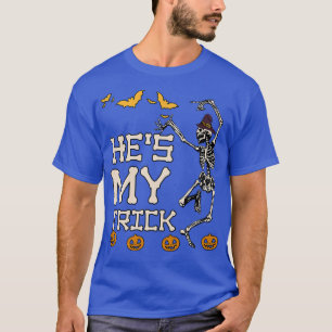 He's My Trick She's My Treat Witch skeleton Hallow T-Shirt
