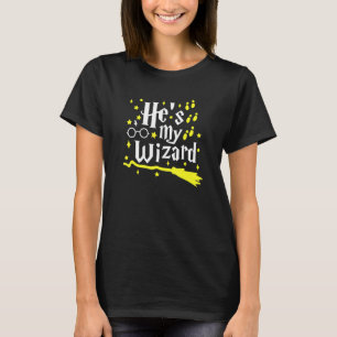 He's My Wizard Matching Halloween Costume Couple T-Shirt