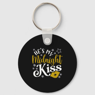 Hes Shes My Midnight Kiss Happy New Year Matching Key Ring