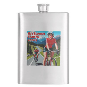He's Slower Than He Looks Sassy Cycling Hip Flask