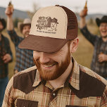 He's Tying the Knot Bachelor Party Western Themed Trucker Hat<br><div class="desc">These fun trucker's hats will let you celebrate the groom to be in style! The cute western themed design features a woodcut word art graphic with a cowboy boot, cowboy hat, and a heart shaped lasso. The vintage lettering reads: He's Tying the Knot! There is space of his name and...</div>