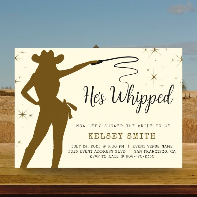 He's Whipped Cowgirl Whip Bridal Shower Invitation (He's Whipped Cowgirl Whip Bridal Shower Invitation
)