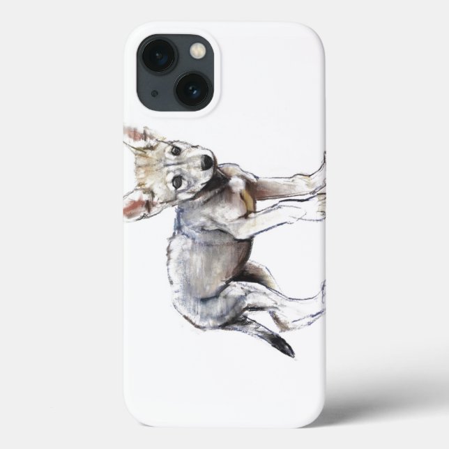 Hesitating Arabian Wolf Pup 2009 Case-Mate iPhone Case (Back)