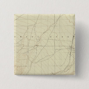 Hesperia quadrangle showing San Andreas Rift 15 Cm Square Badge