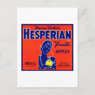 Hesperian Fruit Apples Postcard