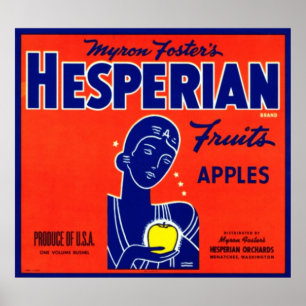 Hesperian Fruits Apples Poster