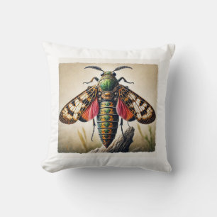 Hesperotettix Grasshopper 130724IREF111 - Watercol Cushion