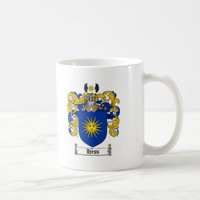 HESS FAMILY CREST -  HESS COAT OF ARMS COFFEE MUG (Right)