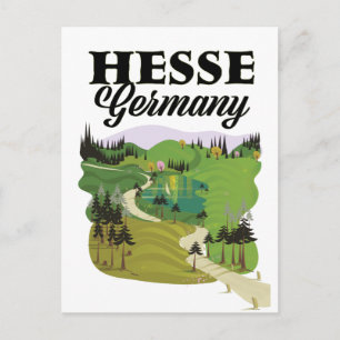 Hesse Germany Travel poster Postcard