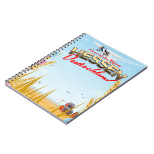 Hessen Deutschland Reiseplakat Notebook
