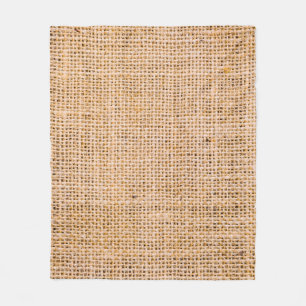 Hessian sackcloth burlap woven texture background, fleece blanket