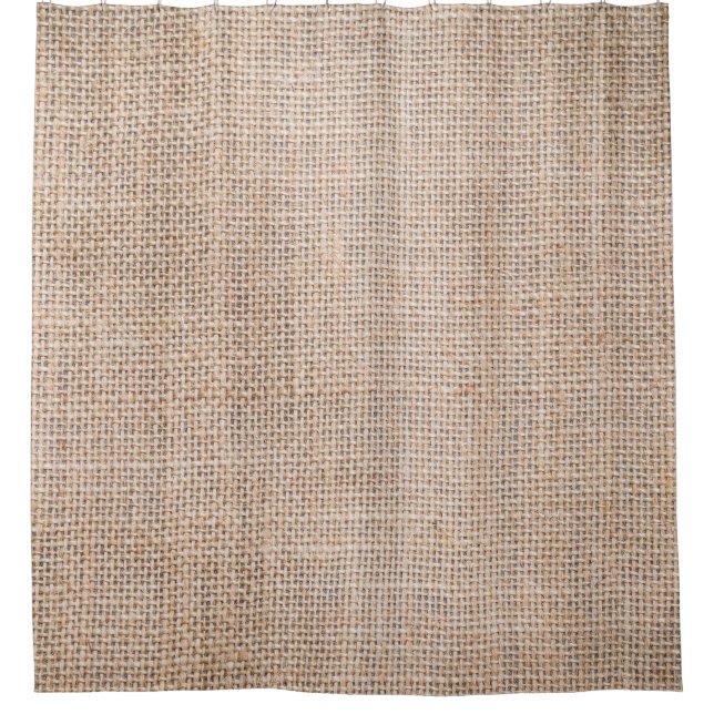 Hessian sackcloth, woven texture background. shower curtain (Front)