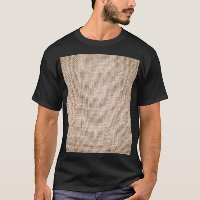 Hessian sackcloth, woven texture background. T-Shirt (Front)