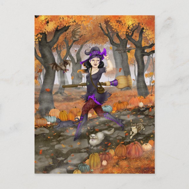 Hester's Autumn Adventure Postcard (Front)