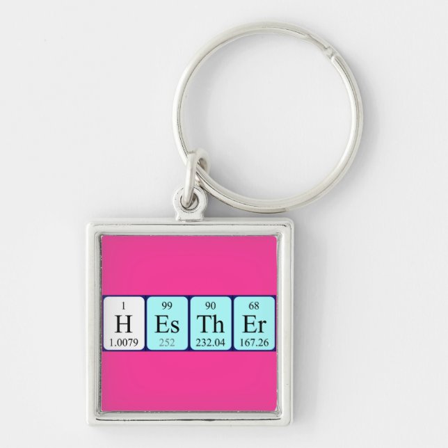 Hesther periodic table name keyring (Front)