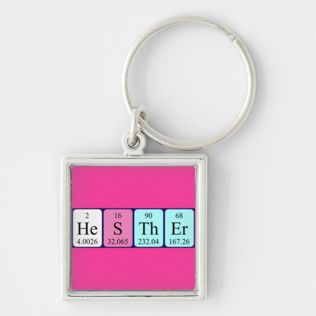 Hesther periodic table name keyring (Front)