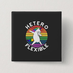 Hetero Flexible LGBT Lesbian Gay bisexual Trans 15 Cm Square Badge