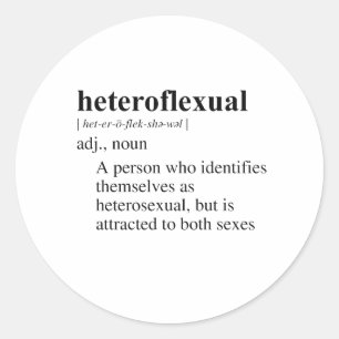 HETEROFLEXUAL CLASSIC ROUND STICKER