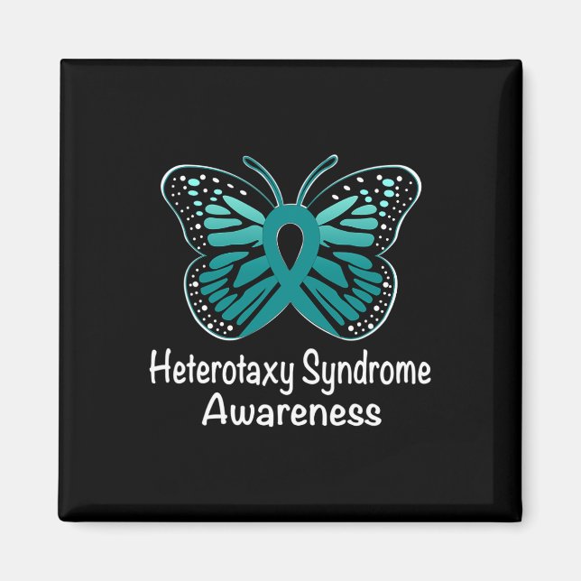 Heterotaxy Syndrome Awareness Warrior Support Teal Magnet (Front)