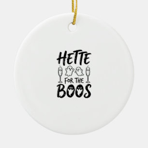 Hette For The Boos Halloween Ghost Party Shirt Des Ceramic Ornament