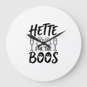 Hette For The Boos Halloween Ghost Party Shirt Des Large Clock