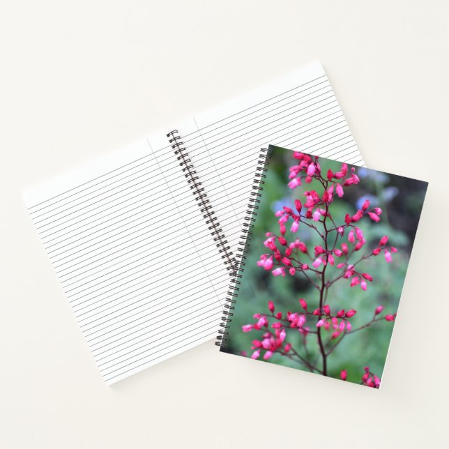Heuchera Coral Bells Floral Notebook (Inside)