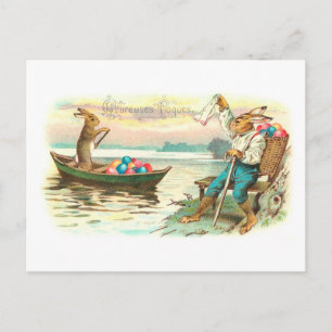 Heureuses Pâques French Vintage Easter Greeting Holiday Postcard