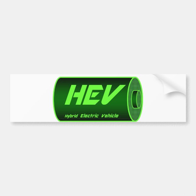 HEV green battery Bumper Sticker (Front)
