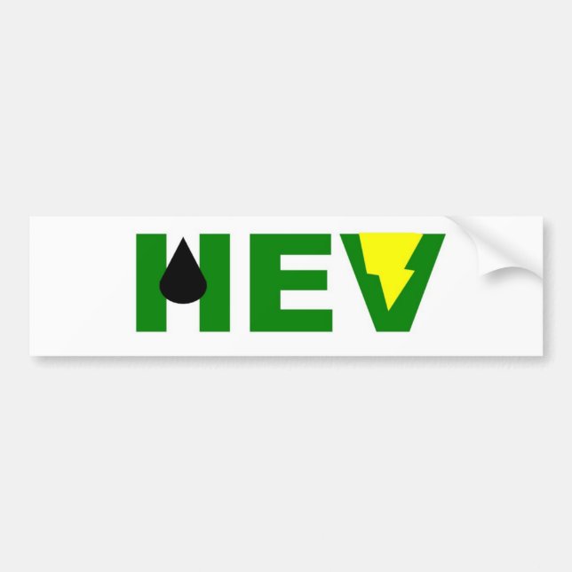 HEV green lightning V Bumper Sticker (Front)