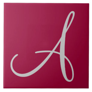 Hex 990033 Colour Number Monogram Ceramic Tile