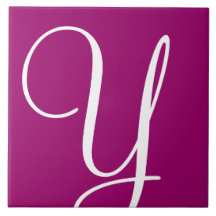 Hex 990066 Colour Number Monogram Ceramic Tile