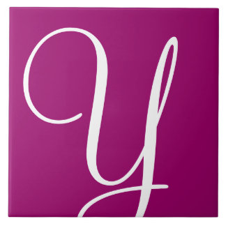 Hex 990066 Colour Number Monogram Ceramic Tile