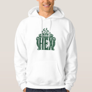 Hex Cauldron Halloween Linocut Design Hoodie