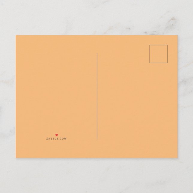 Hex Colour #FABA77, Brandy Announcement Postcard (Back)