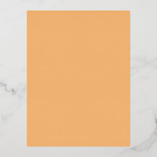Hex Colour #FABA77, Brandy Foil Holiday Postcard
