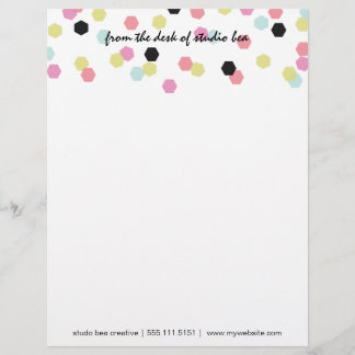 Hex Confetti Letterhead