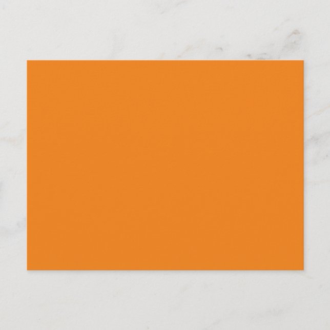 Hex #F17F17, Dark Salmon Announcement Postcard (Front)