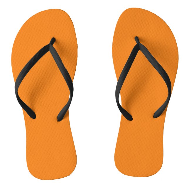 Hex #F17F17, Pumpkin Orange Thongs (Footbed)