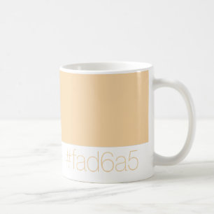 Hex FAD6A5 Warm Pale Orange Peach Minimalist Coffee Mug