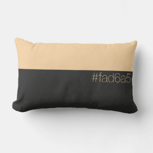 Hex FAD6A5 Warm Pale Orange Peach Minimalist Lumbar Cushion