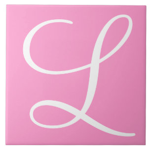Hex ff99cc Colour Number Monogram Ceramic Tile