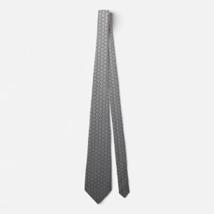 Hex Grid Black Ombre Grey Tie